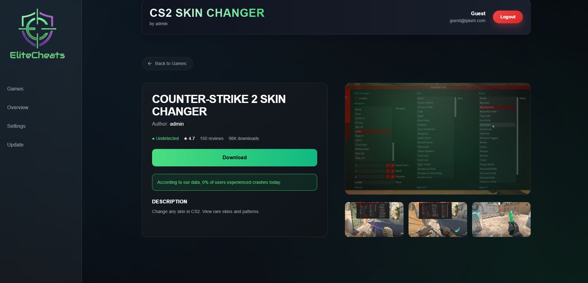 Game mod library view